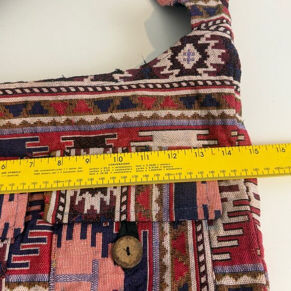 Boho Tapestry Cross Body Fabric Bag - Picture 7 of 10